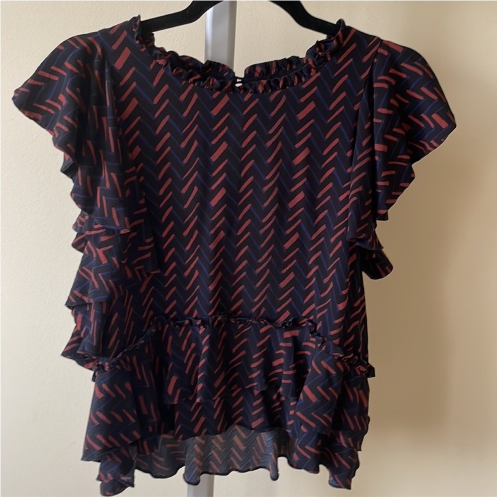 Apiece Apart New York ruffle top blouse, size US 4